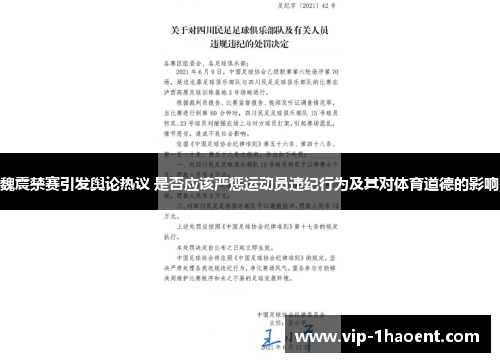 魏震禁赛引发舆论热议 是否应该严惩运动员违纪行为及其对体育道德的影响